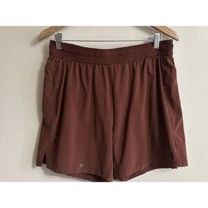 Nike Yoga Shorts Athletic 2-in-1 Training Gym Rust Men's Large